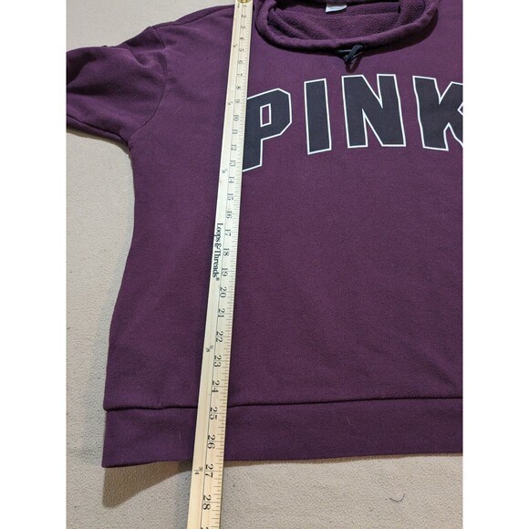 Pink by Victoria's Secret Long Sleeves Mock Neck Logo Sweatshirt Purple Size L - Picture 9 of 9